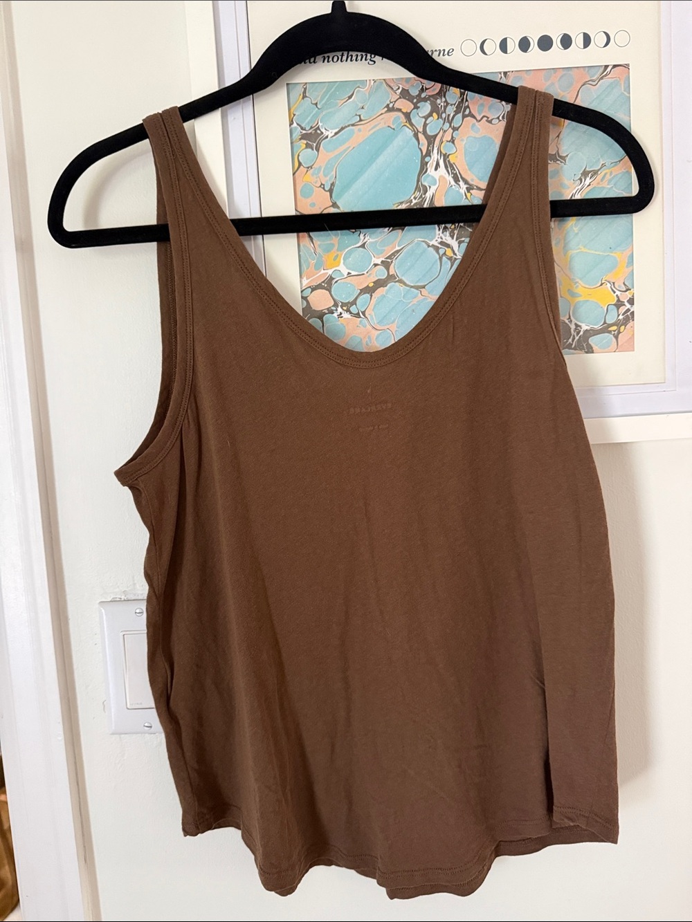 Everlane Brown Scoop Neck Tank Top